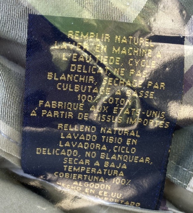 NEW Ralph Lauren Home Full/Queen Down Comforter Green, Purple Reversible Plaid