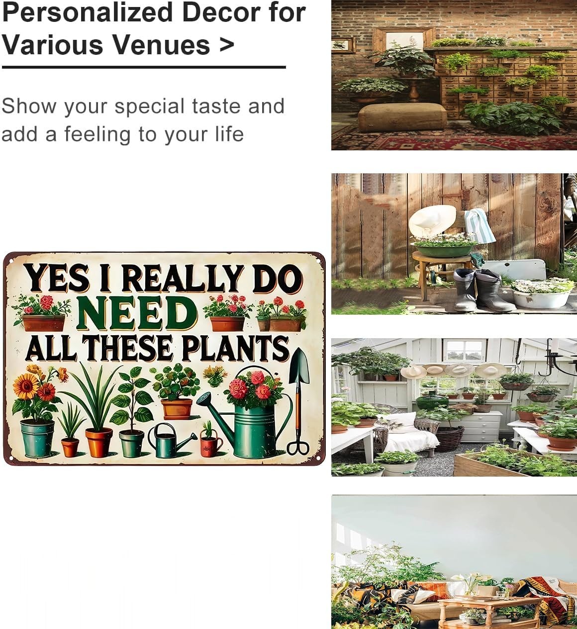 Bestylez Garden Gifts I Really Need All These Plants 8x12