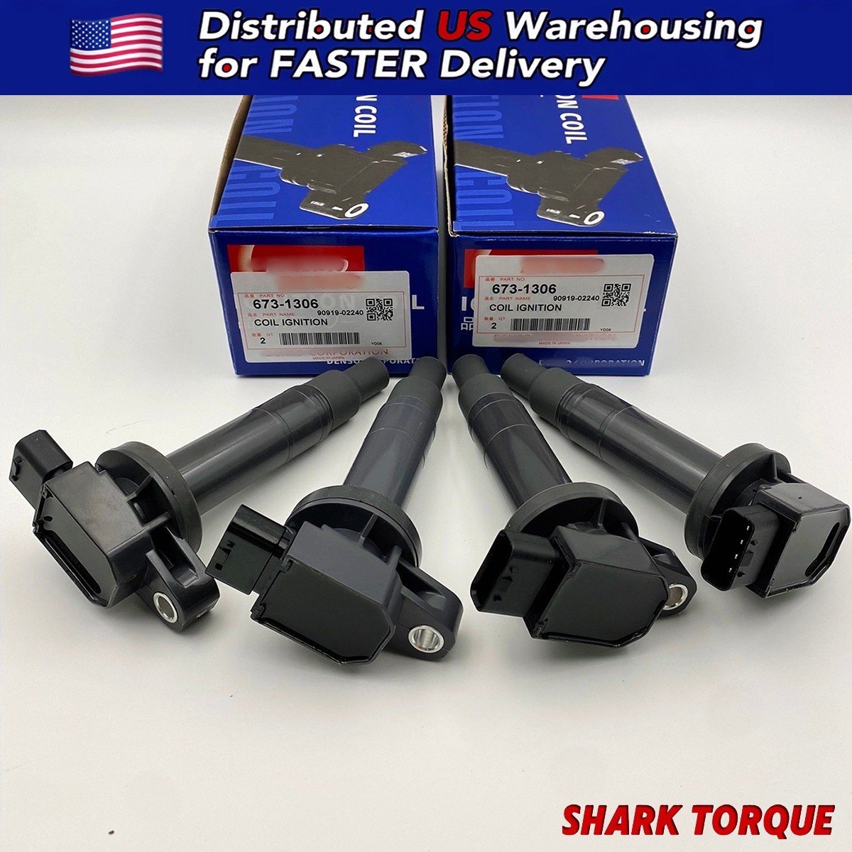 GENUINE DENSO Ignition Coils For 2000-2016 Toyota & Scion xA xB I4, 90919-02240!