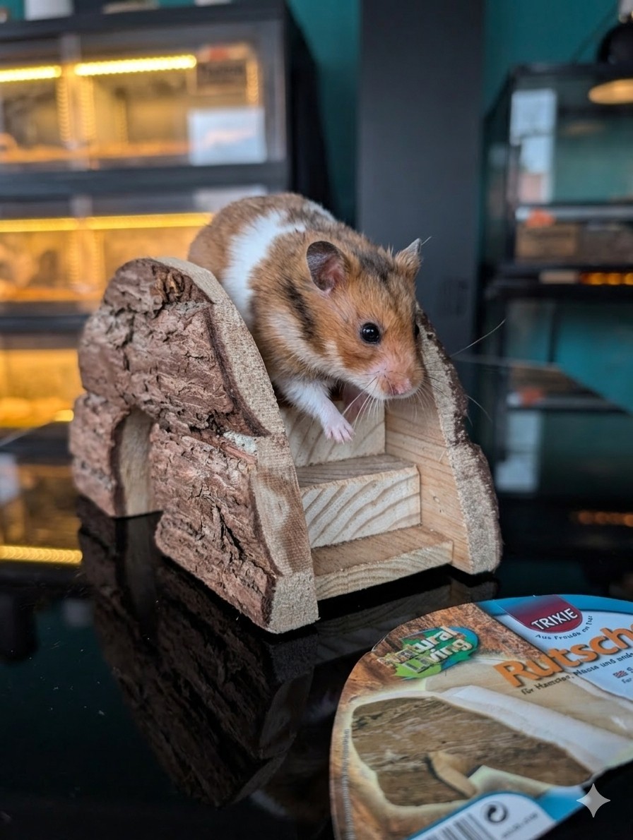 Trixie Natural Living Wood Slide Hamster Mice Small Pet Toy NEW SEALED