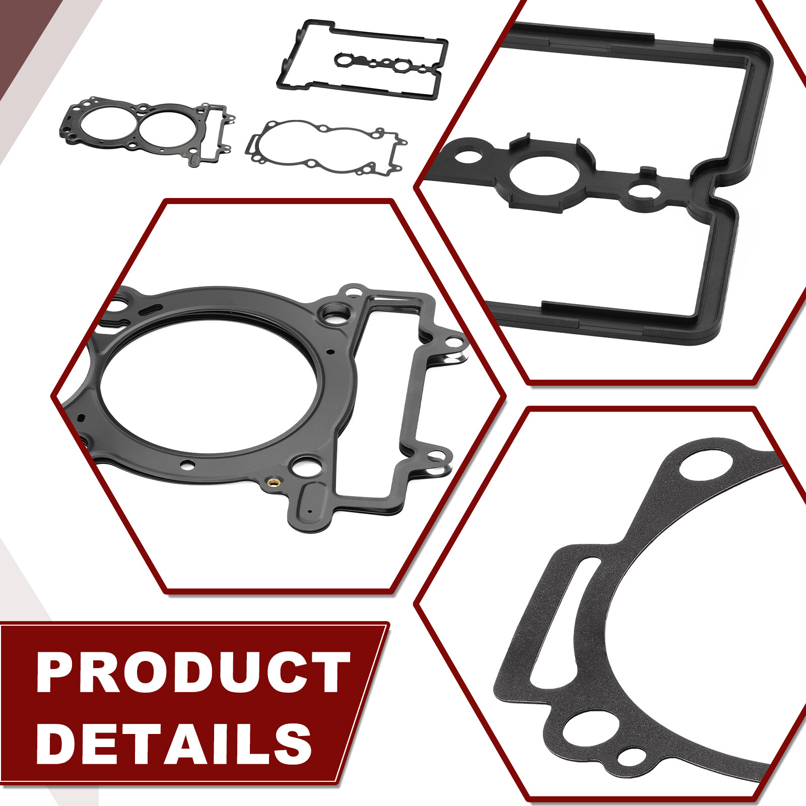 Complete Engine Gasket Rebuild Kit w/ Seal for 2017-21 Polaris RZR Turbo XP 4 S