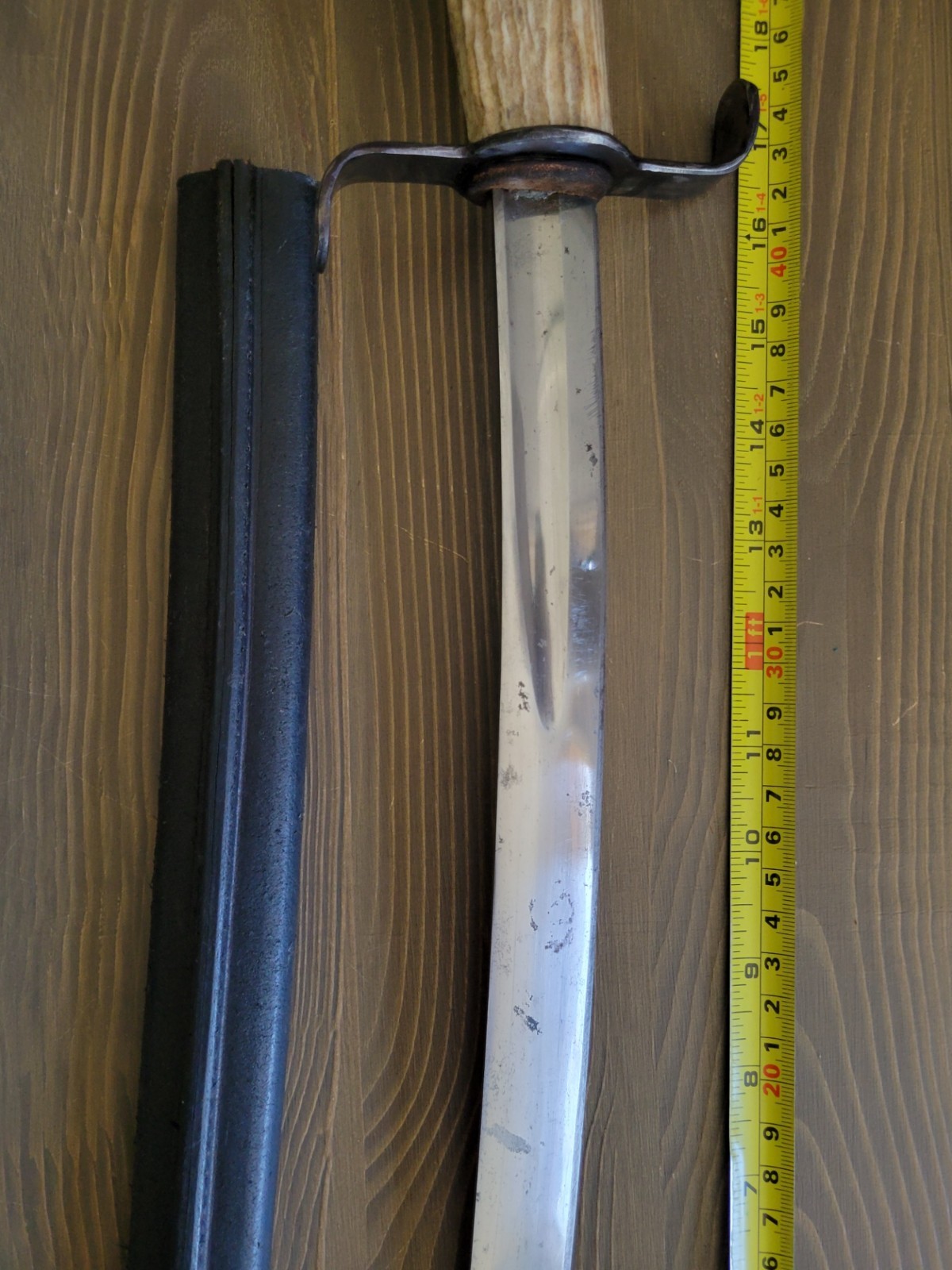 Custom Made Civil War Style Short Sword with Sheath, Used