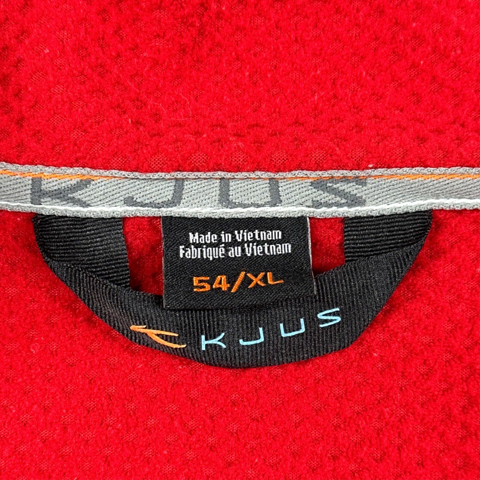 KJUS Denholm Jacket Men XL Red Full Zip Lightweight Technical Midlayer Outdoors