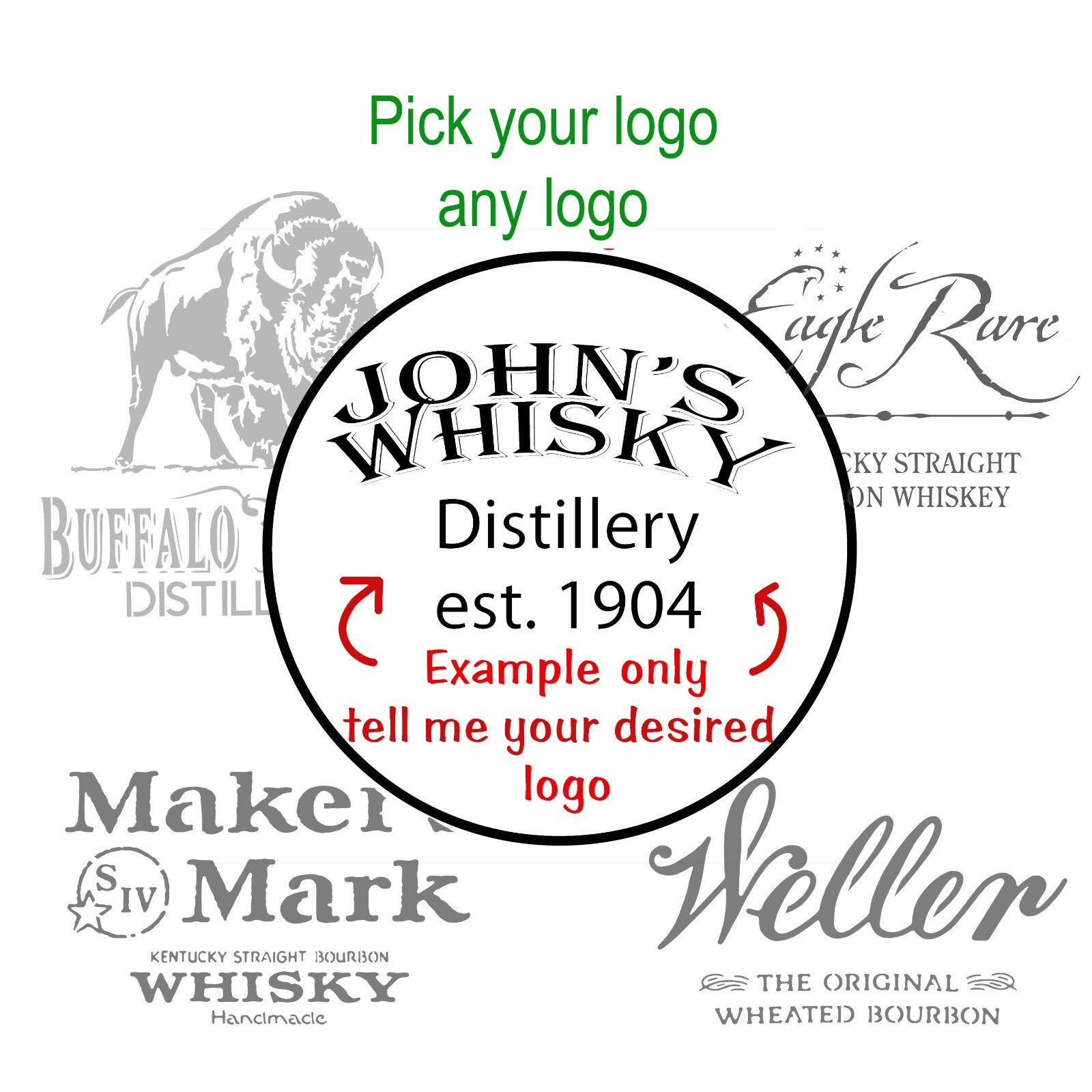 Whiskey Barrel Reusable stencils - Large 19" stencil - Pick your  desired logo