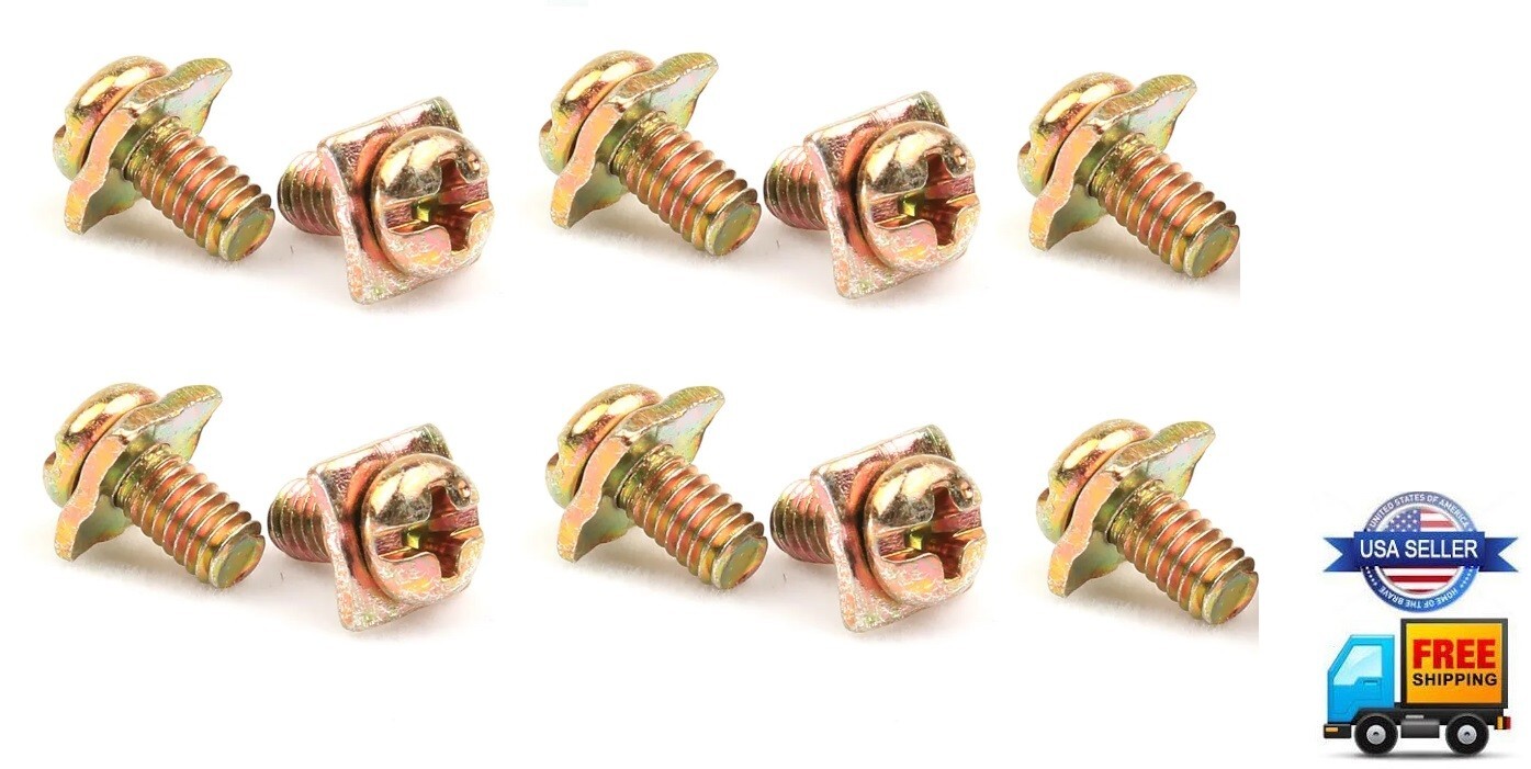 10pcs 4mm Amplifier Terminal Screws Square Washer POWER GROUND SPEAKER Amp Screw