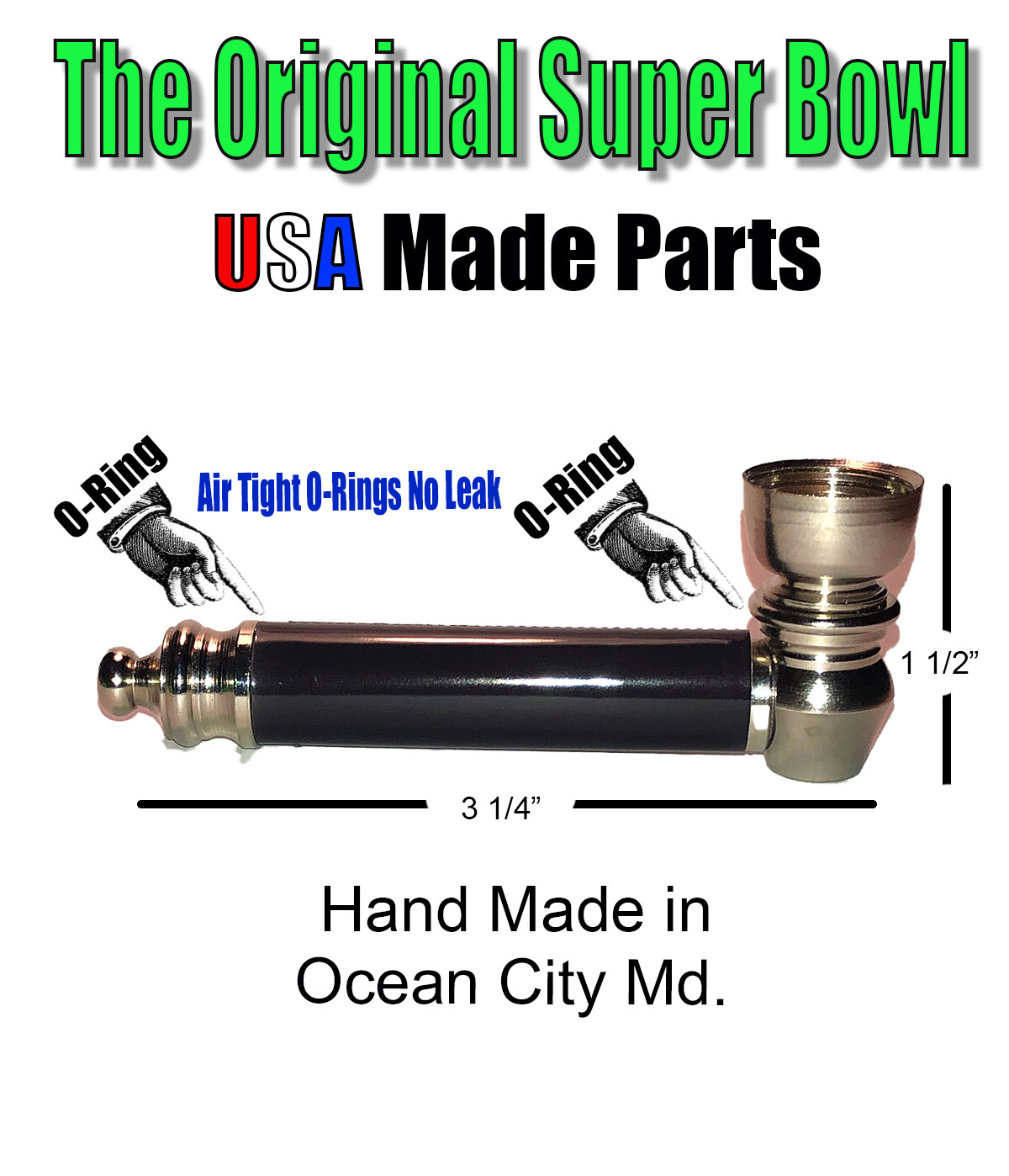 $12.99 Chamber Pipe Metal Tobacco Smoking Pipe Metal Herb