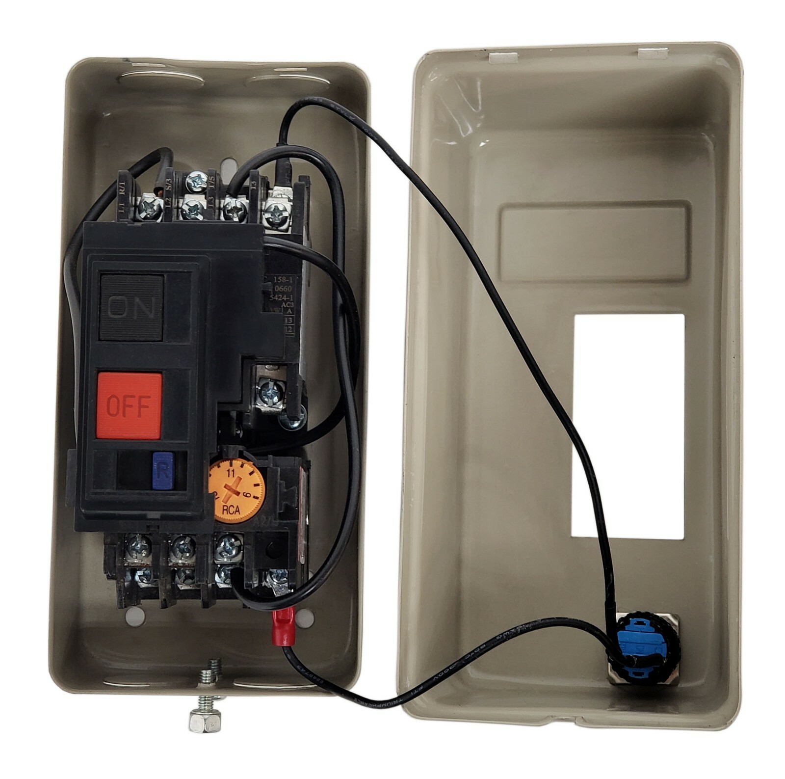 Mini Magnetic Motor Starter 120V Coil Single-Phase 1.5HP Control E-Stop AC-302