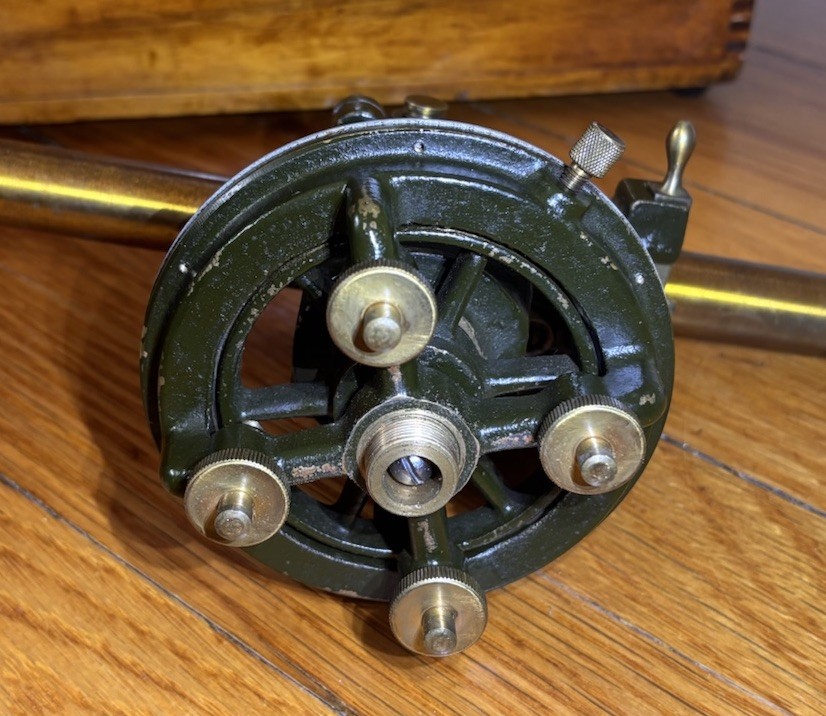 Vintage Sears Craftsman Surveying Transit Bubble Level Brass Scope Wooden Box