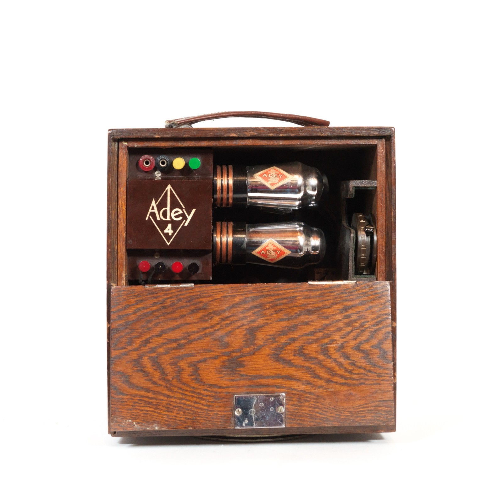 Tiny, Ingenious 1932 Adey All-In-One Portable Radio w/Multi-Function Control Key