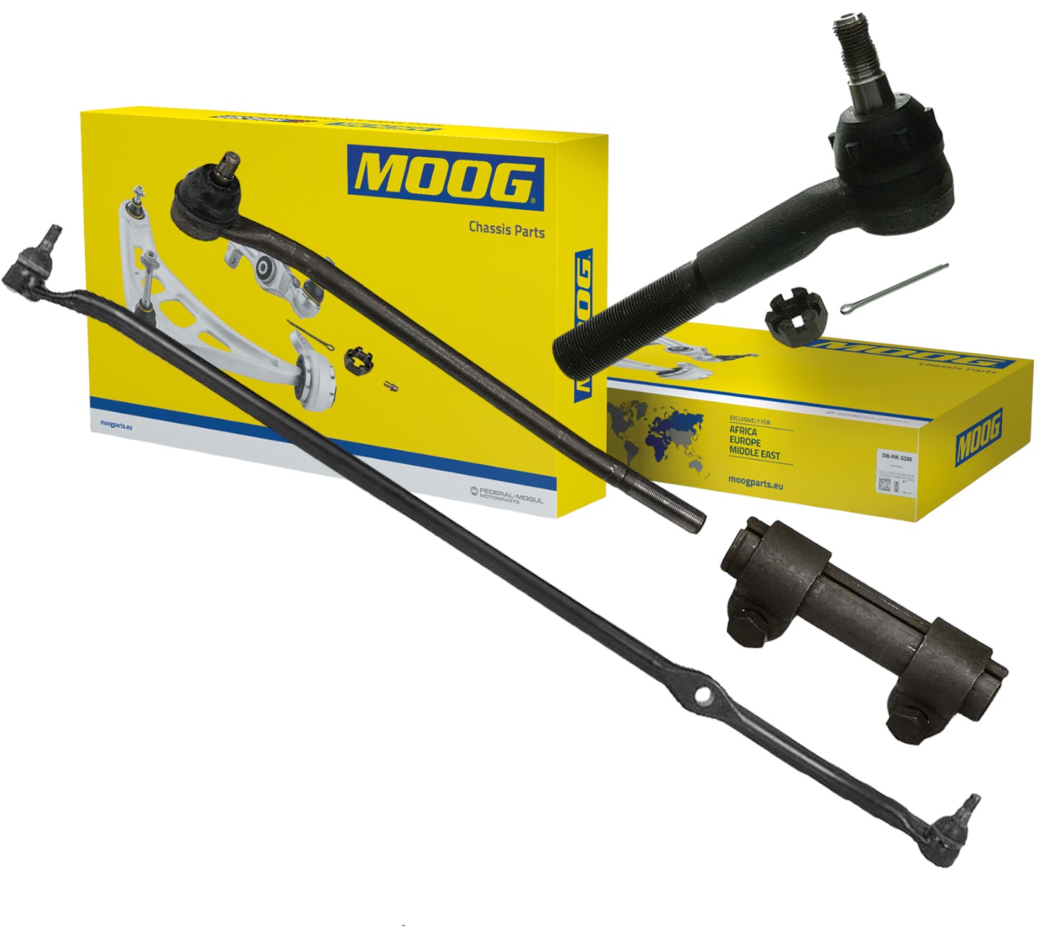 GENUINE MOOG Steering Kit F100 F250 65-71 RWD Center Link Tie Rod Ends Sleeves