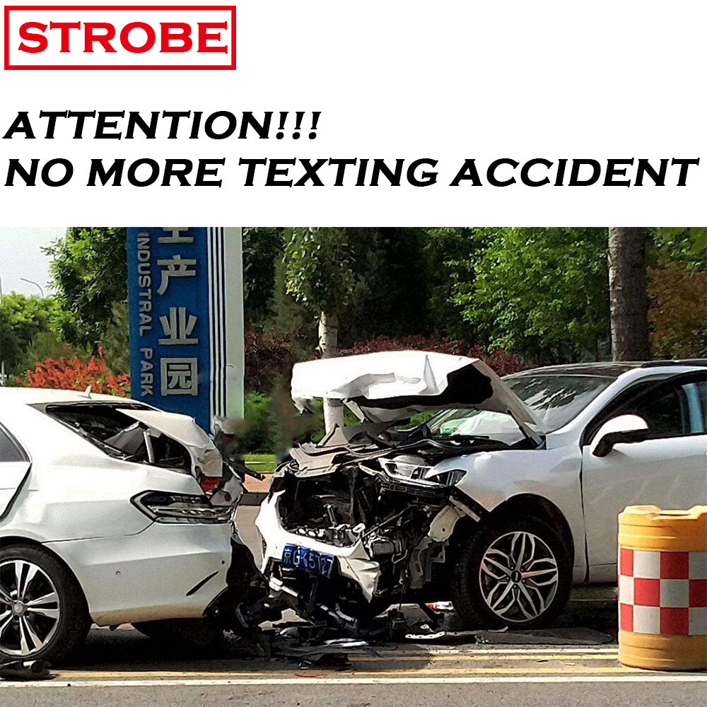 2x 1157 LED Strobe Flashing Brake Stop Bulbs Tail Blinking Light Safety Warning