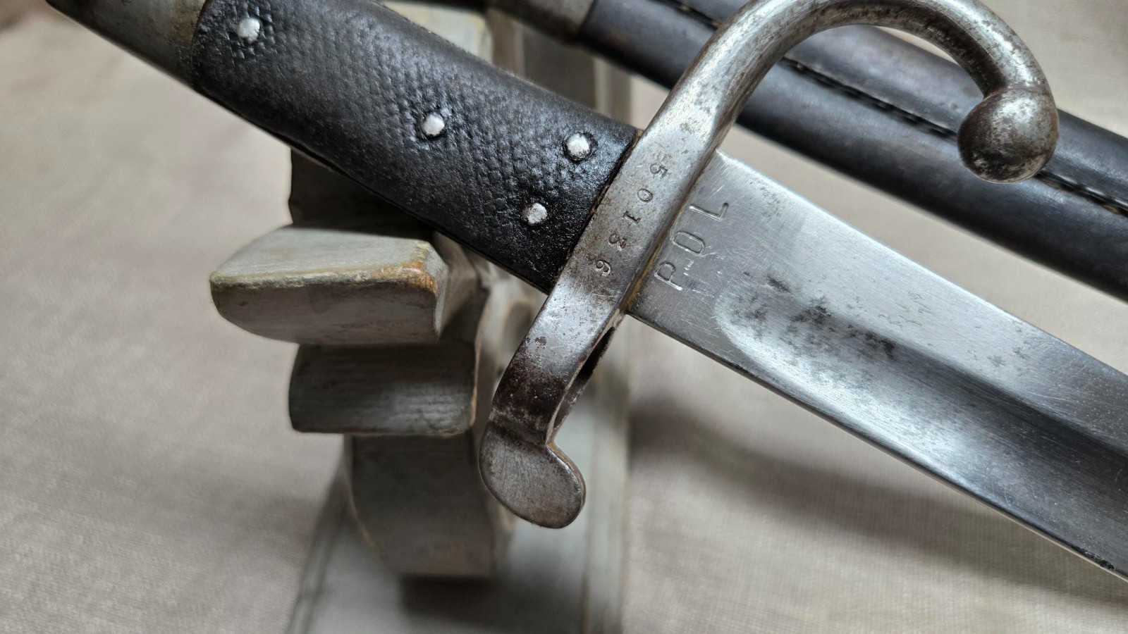 DANISH MODEL 1867 REMINGTON ROLLING BLOCK RIFLE SWORD BAYONET WITH SCABBARD