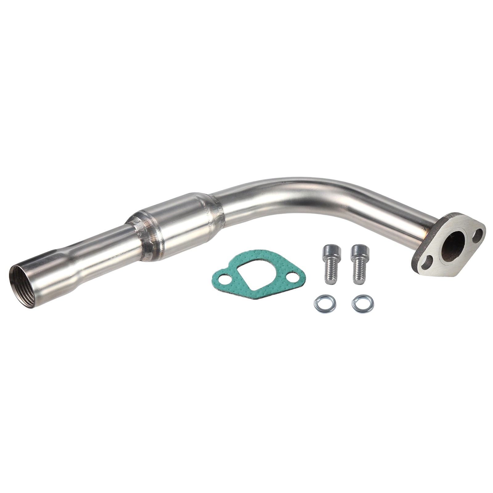 Stainless Steel Polished Exhaust Pipe For Predator 212cc 196cc Go Kart Mini Bike