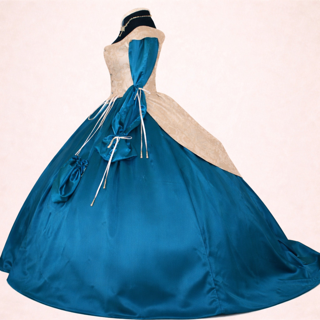 Renaissance, Buccaneer, Pirate, Wench," 4pc. Bodice Chemise Skirt Costume"