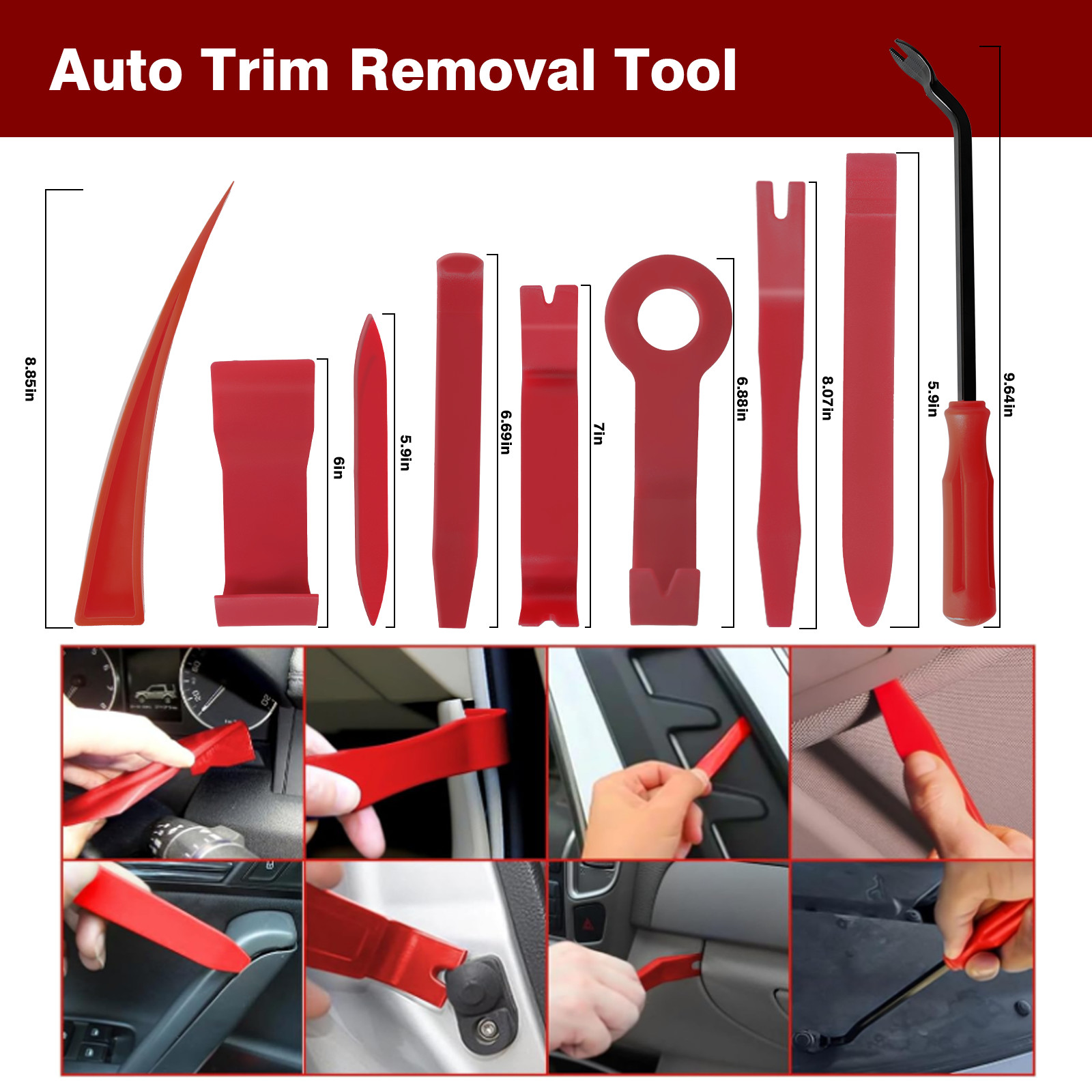 23 Pcs Emergency Car Unlock Tool Kit, Vehicle Repair Lock Out Set US