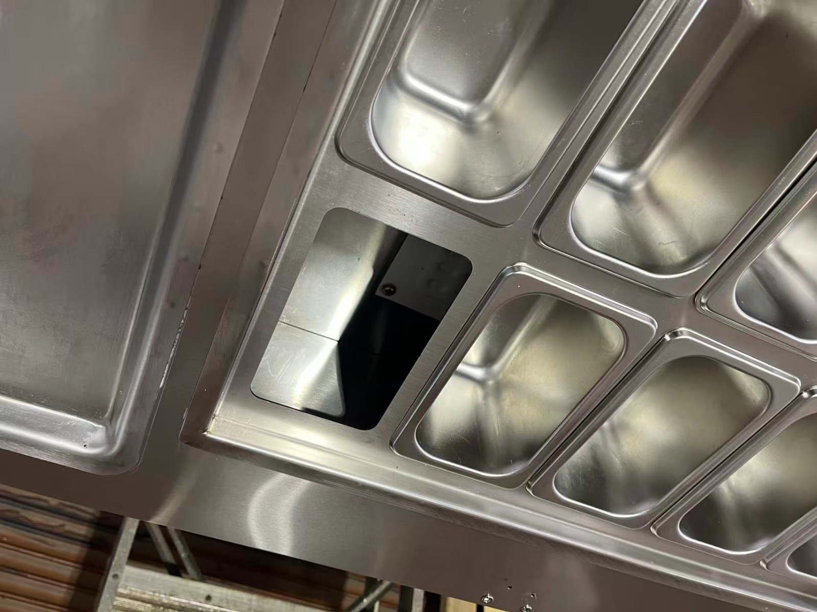 ETL Commercial double square pans roll ice cream machine fried ice cream maker