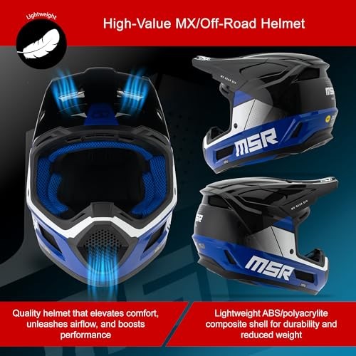 MSR™ Mav Sensor Dirt Bike Motocross Helmet w/ MIPS Medium Black/Red