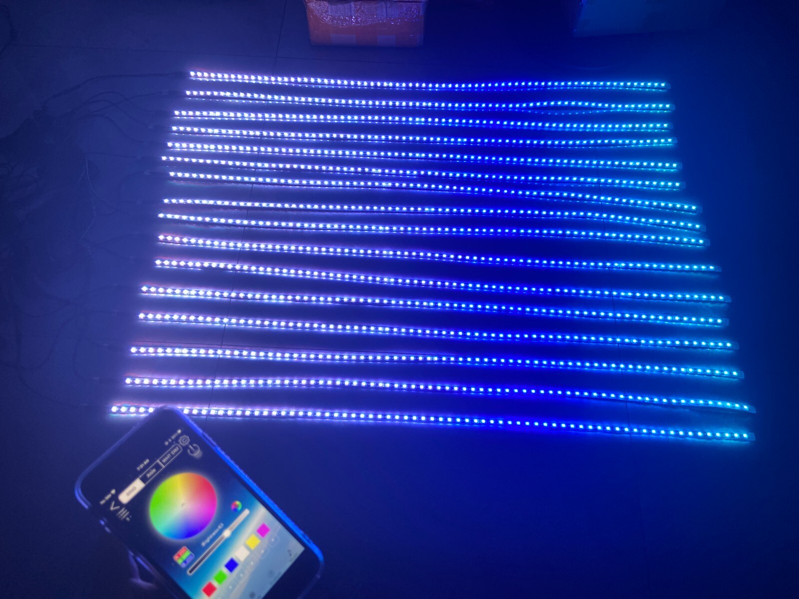 4FT 48" x16PCS APP+Remote CHASING Flow LED IP68 Polaris Slingshot Strips Lights