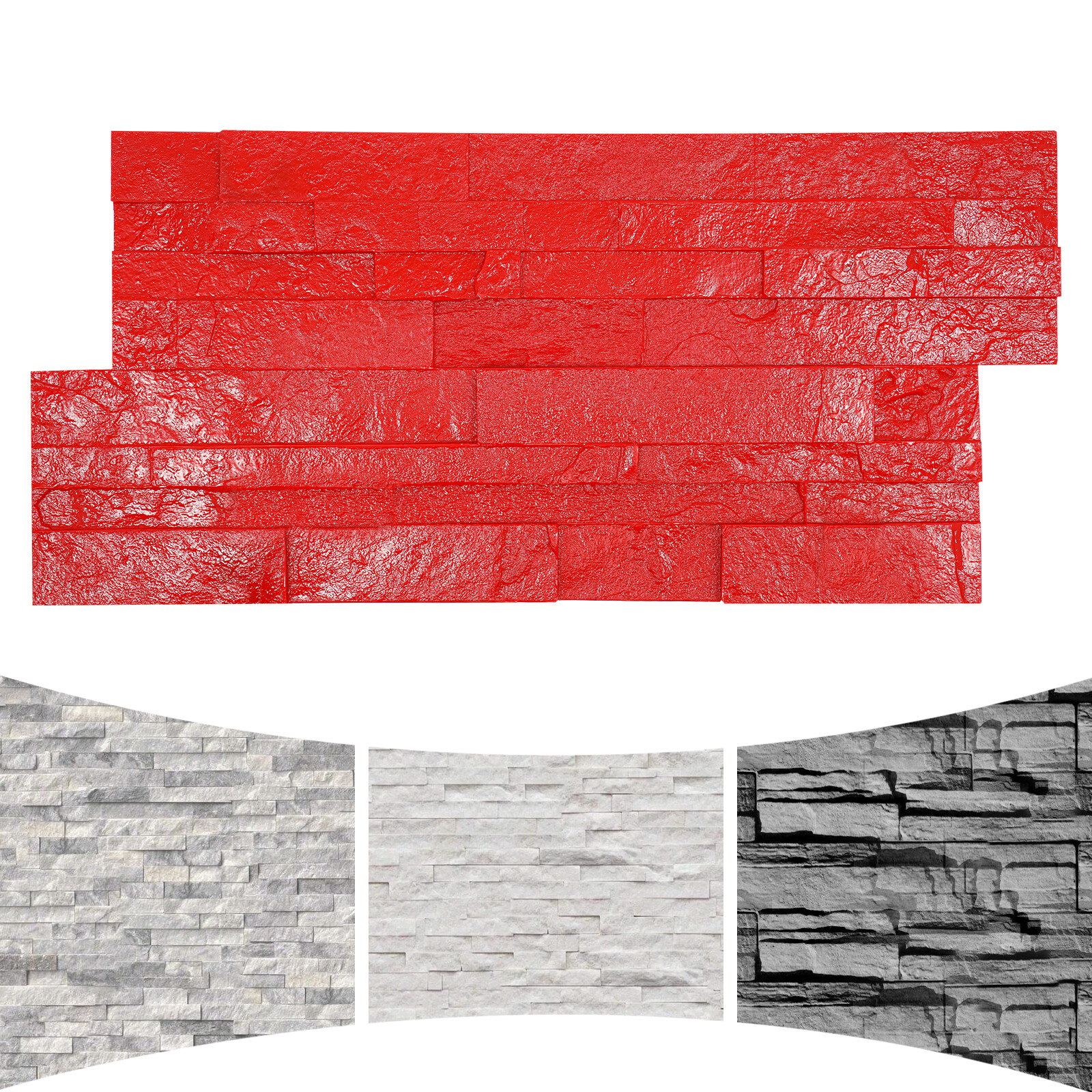 300*650mm Rectangular Concrete Stamping Molds Concrete Mould For Wall & Floor