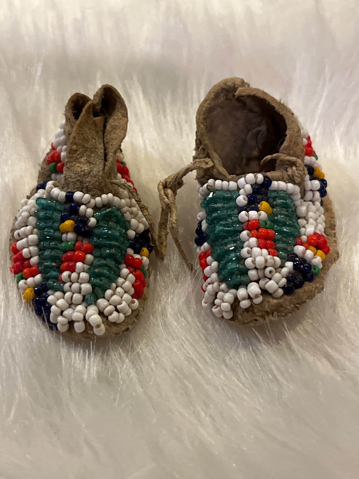 Old Beaded Baby  Moccasins