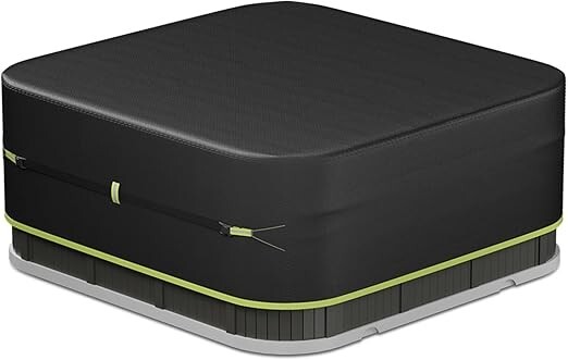 Safana Hot Tub Cover, Square, Outdoor SPA Pool Covers 90 x 90 Black