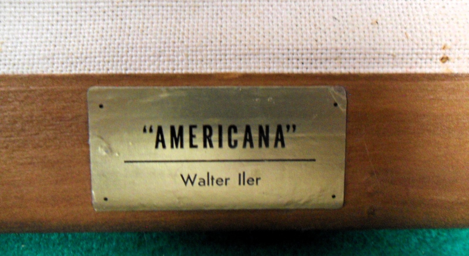 Large US Rev. War cloth wall hanger by Walter Iler.