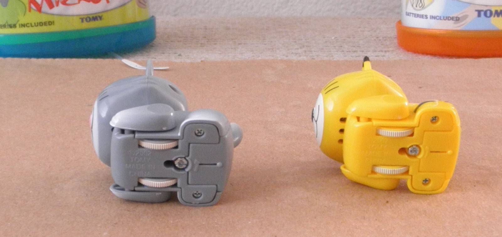 Vintage 2002 Tomy Micropets Chumsley Gray & Tag Yellow Interactive Cats (Tested)