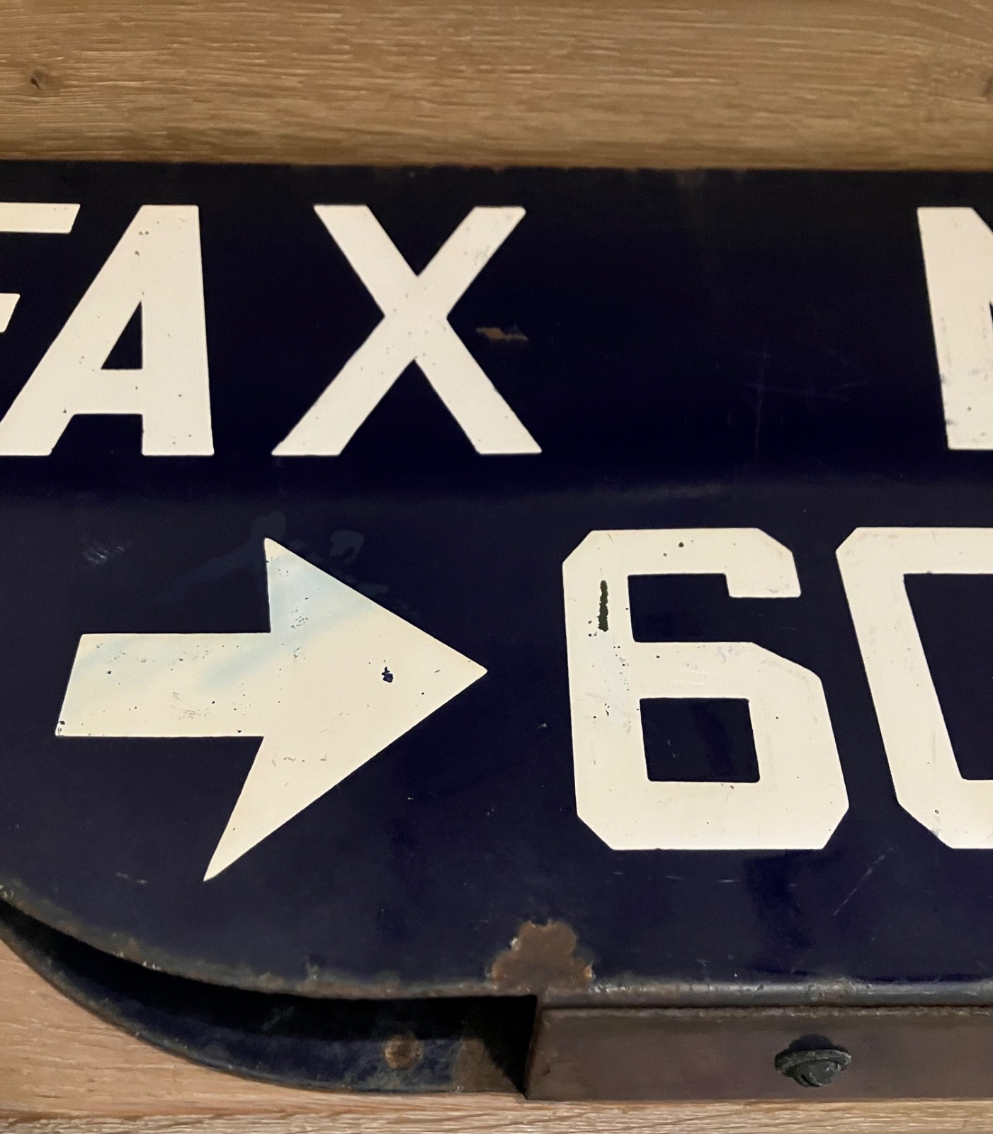 “FAIRFAX AVE” Vintage Shotgun Los Angeles Porcelain Street Sign 1946-1966