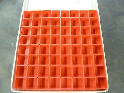 64 3"x3"x2" Red Plastic Boxes for Vertical Lift Storage System Bins Trays Cups