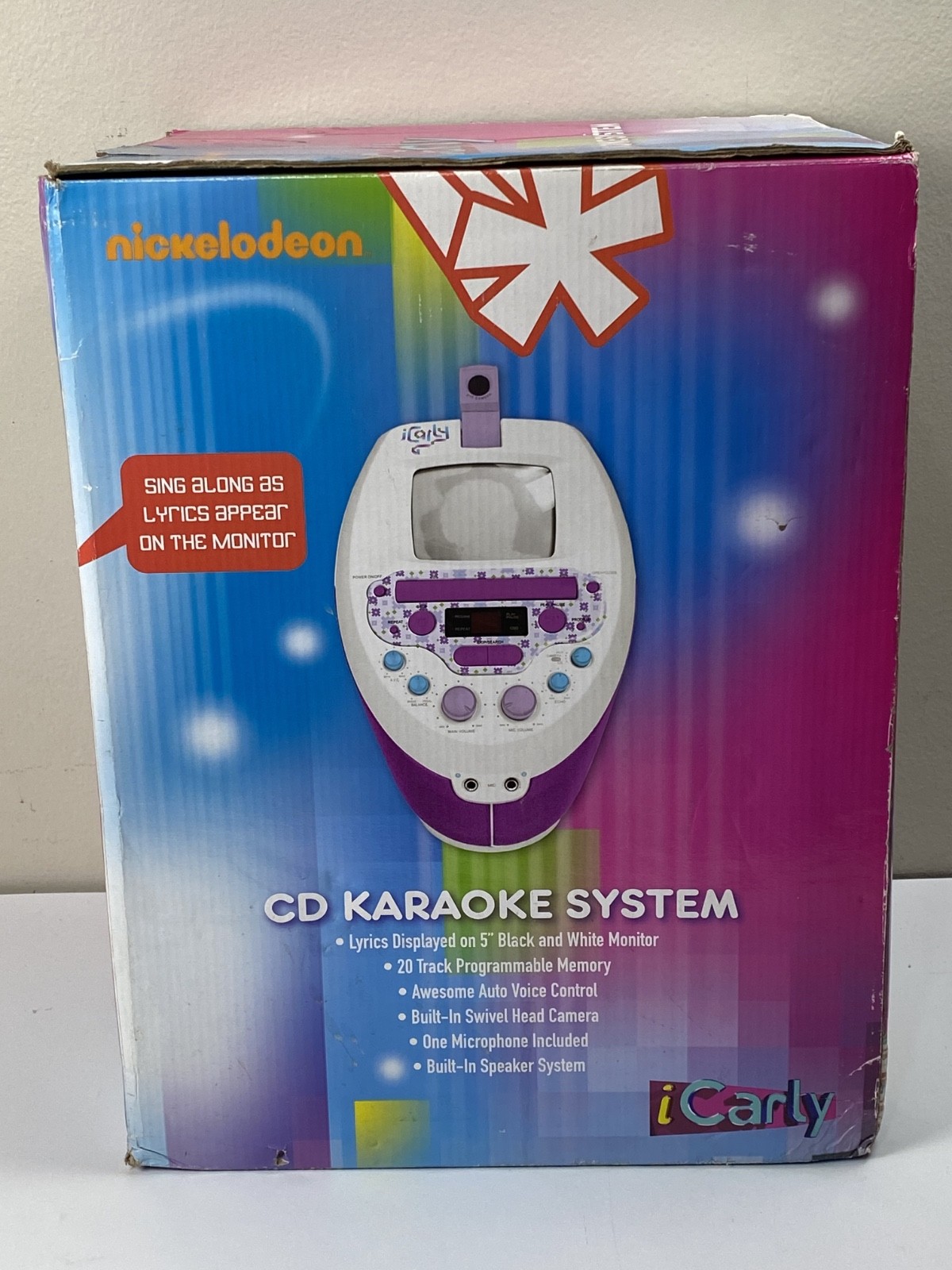 Nickelodeon iCarly Karaoke System Machine CD & Video Lyrics 2010 New Old Stock