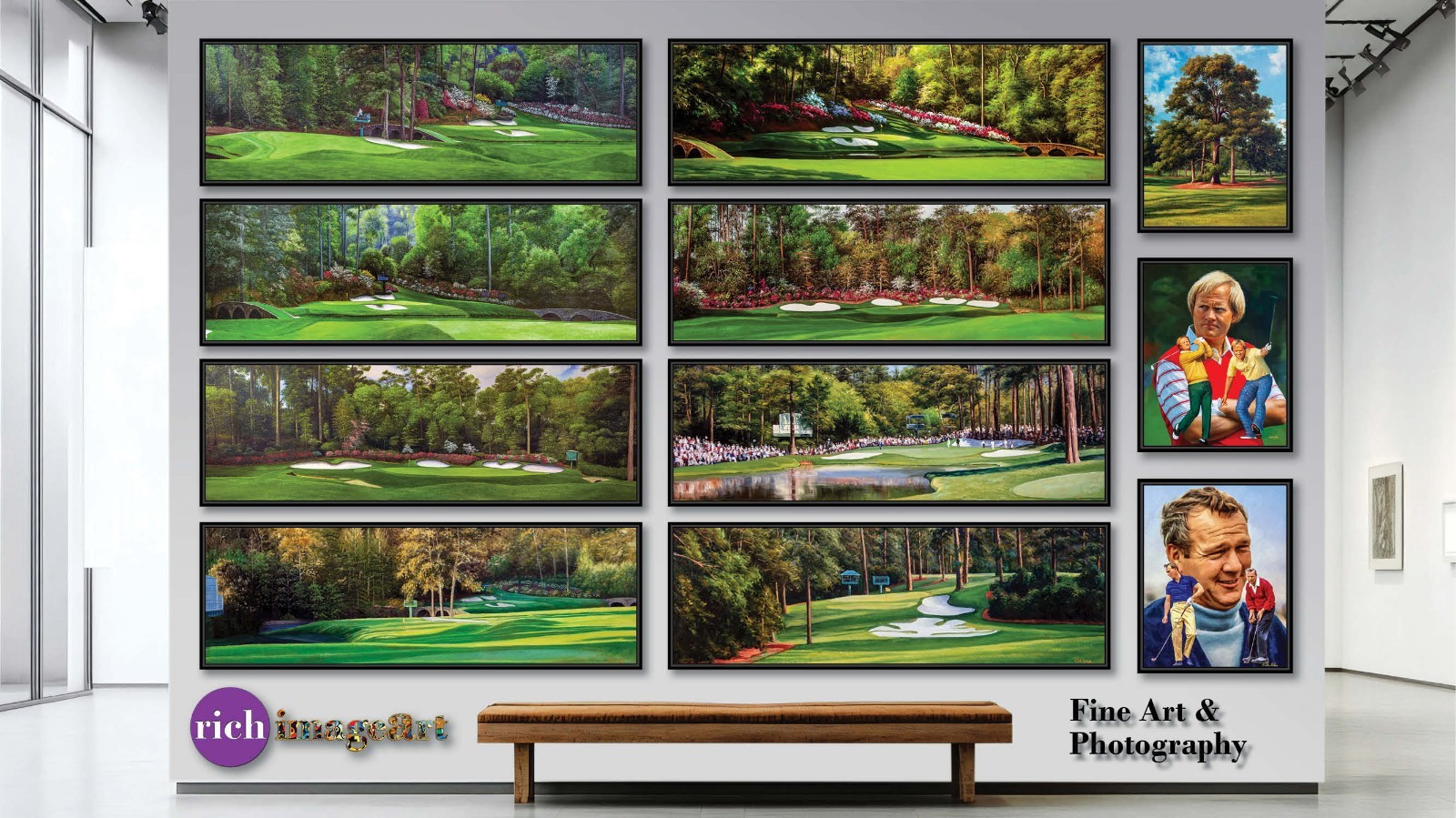 Augusta National Golf Hole 12 Golden Bell Masters Amen Corner PGA Art Print Ri4