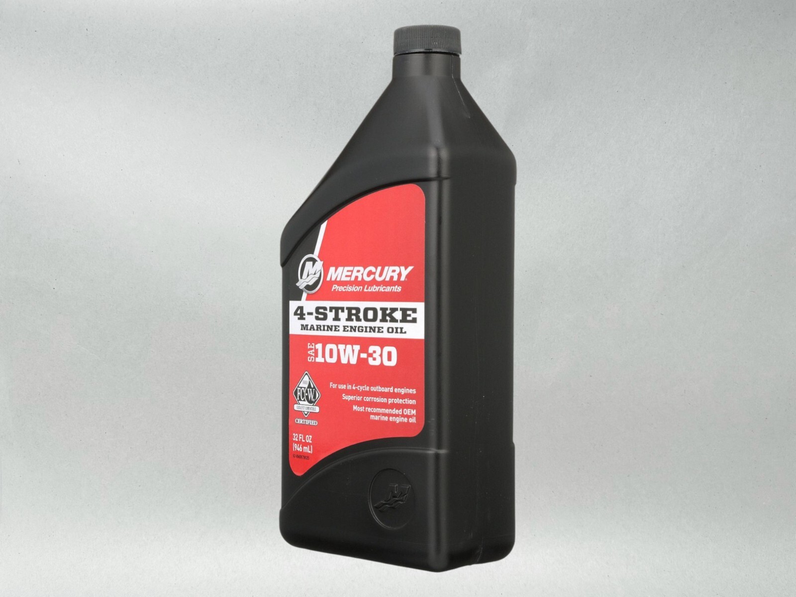 Mercury OEM SAE 10W-30 Mineral 4-Stroke Marine Engine Oil Quart 8M0078625-6PACK