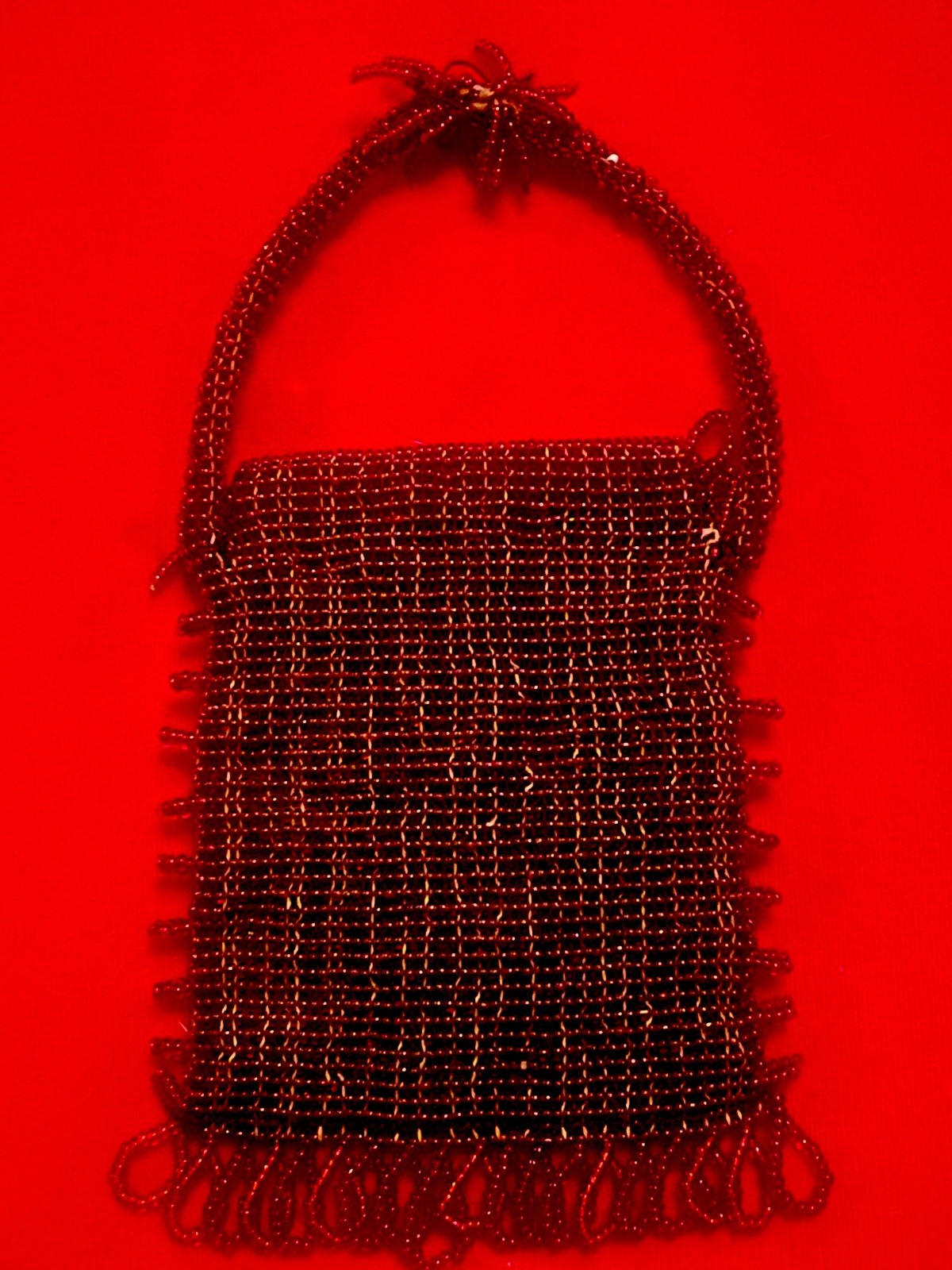 Antique Native American fully beaded Medicine or Amulet Bag