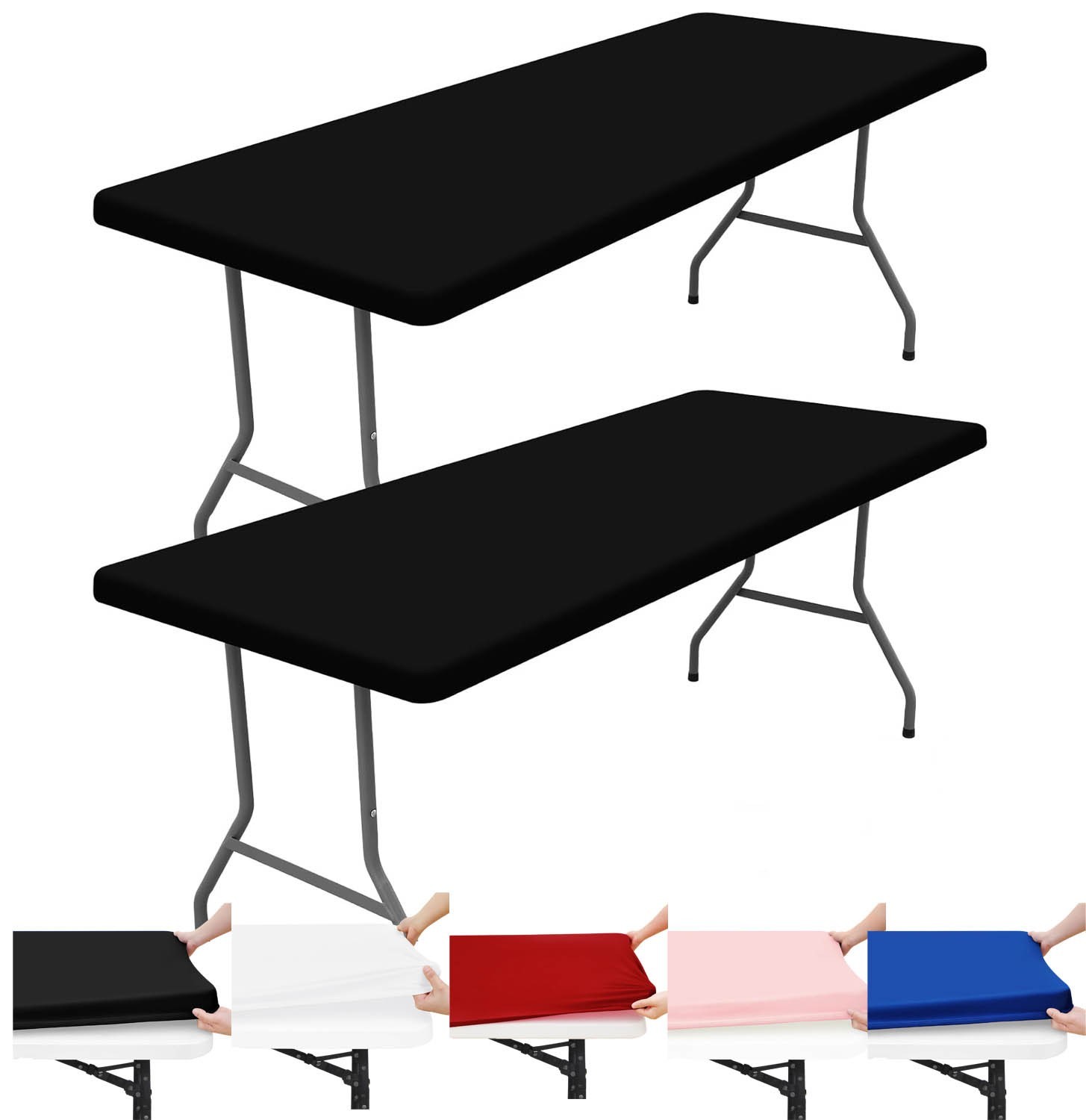 6ft Spandex Tabletop Cover, Spandex Tablecloth, Table cover for table decoration