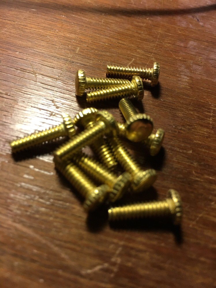 6/32 Brass Plated Thumb Screw For LIghting Holders Lamp Repair 12 Pcs
