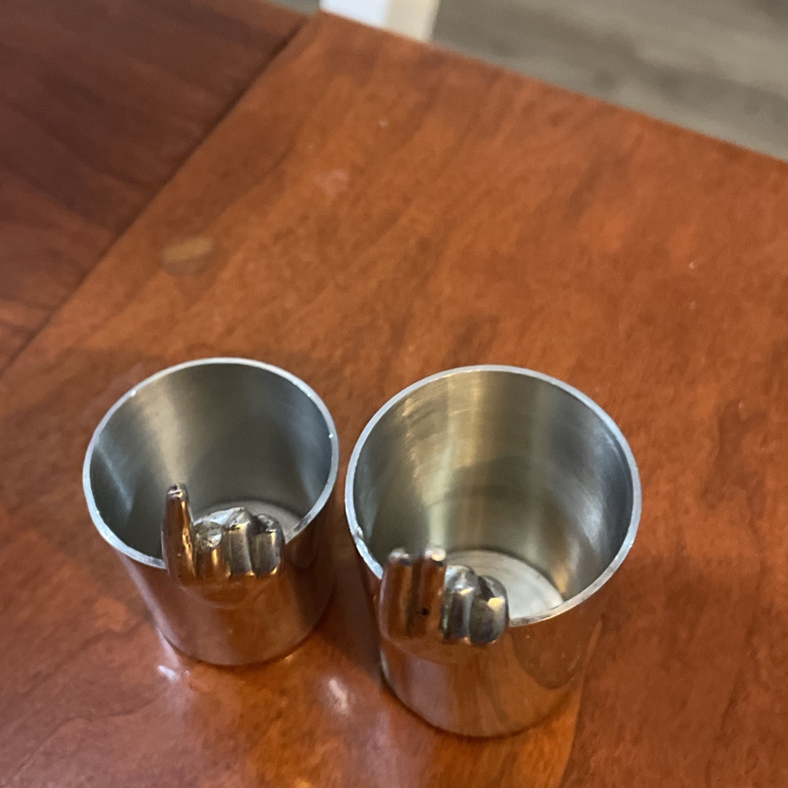 One-Finger & Two Finger Silver Jigger Set