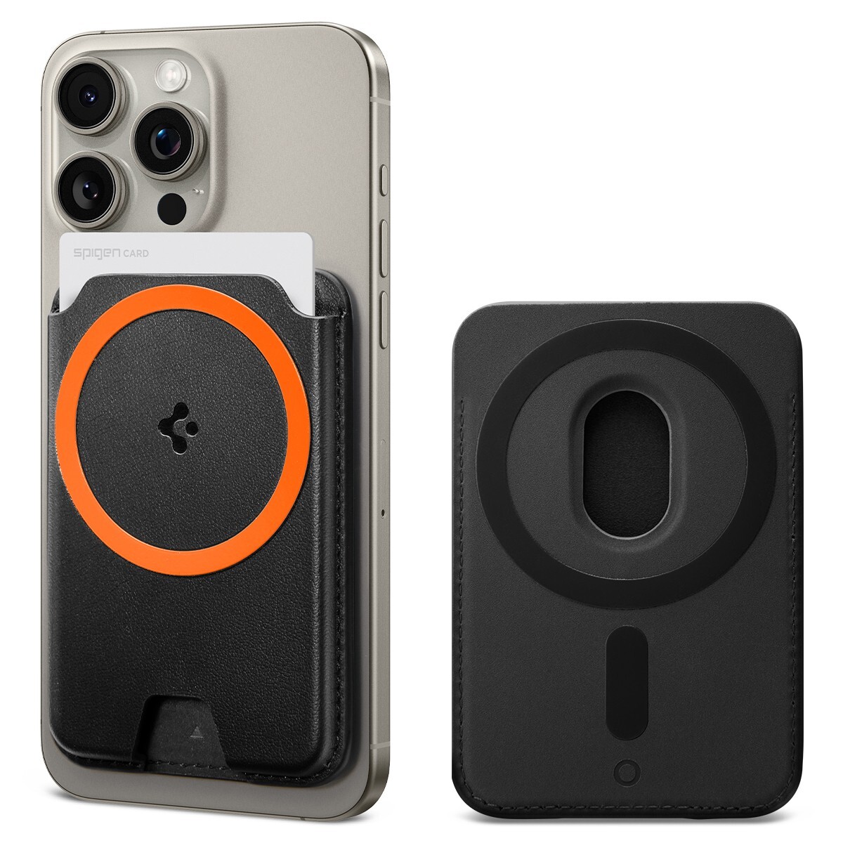 For iPhone | Spigen MagSafe Card Holder Valentinus Dual Magnets 3 Cards MagFit+