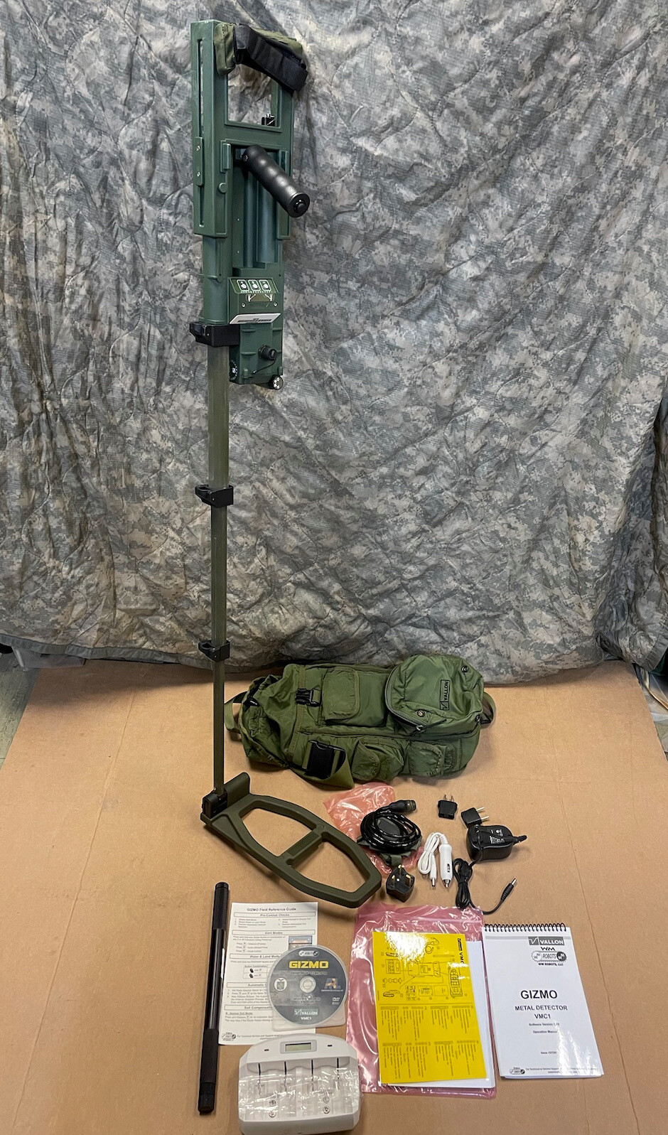 VALLON VMC1 Mine Metal Detector Kit Unused w/Headset, Accessories Military Grade