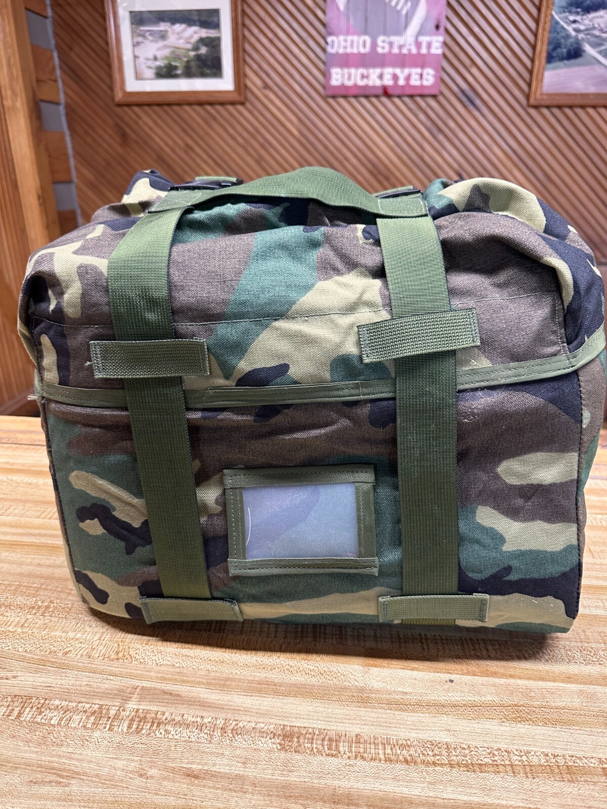 US Military MOLLE Woodland Sleep System Carrier, Used, Free Shipping