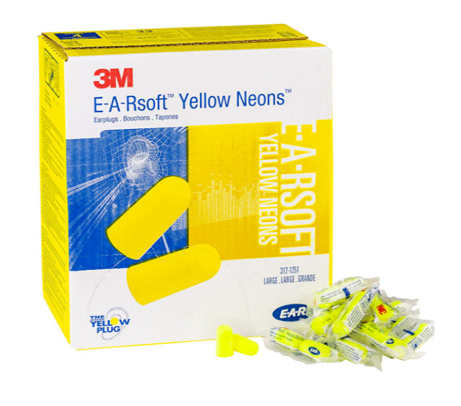 3M E-A-Rsoft Shooting Ear Plugs Noise Reduction NRR 33dB Foam Sleep Aids 200 PR