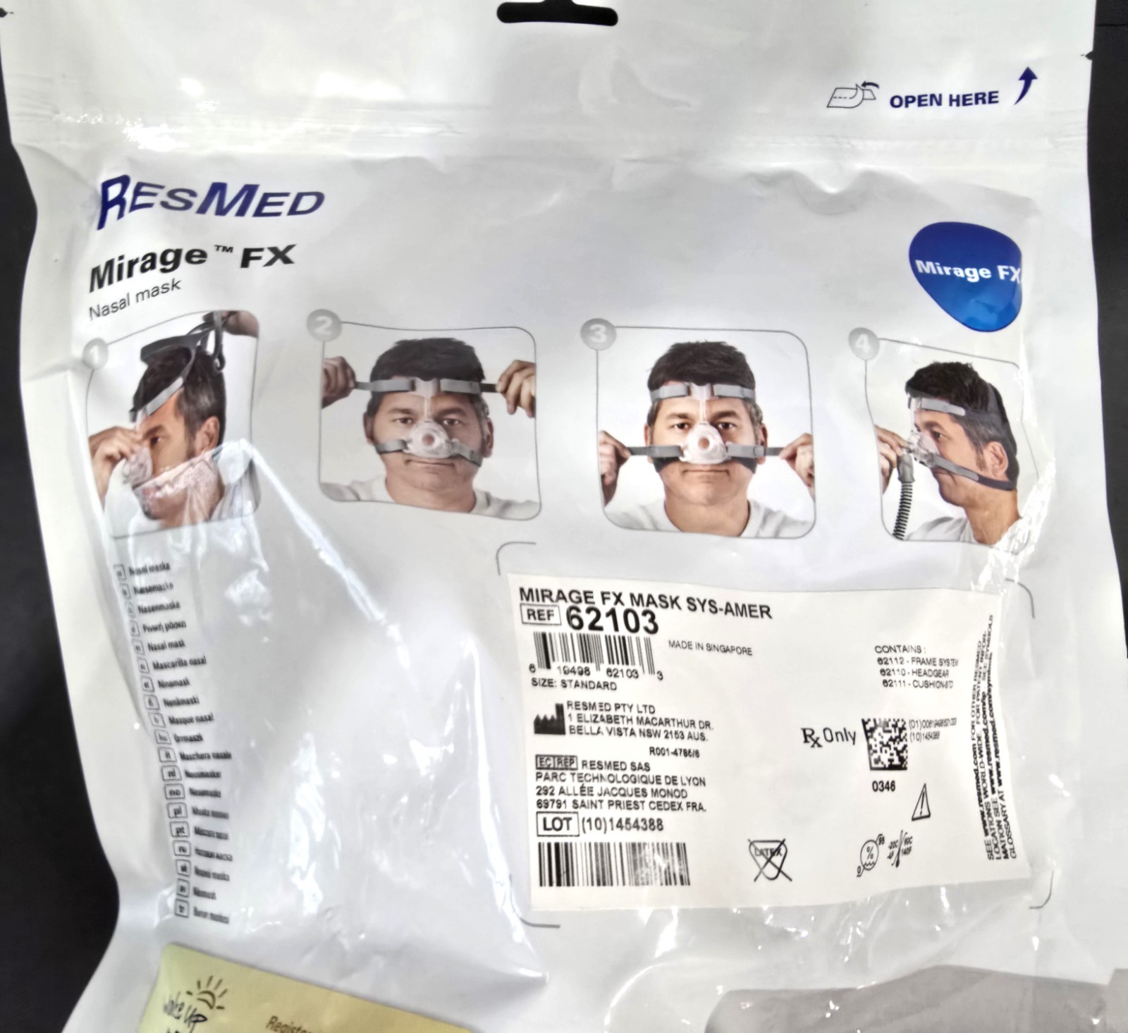 Mirage™ FX Nasal Mask System – Standard Size #62103 NEW