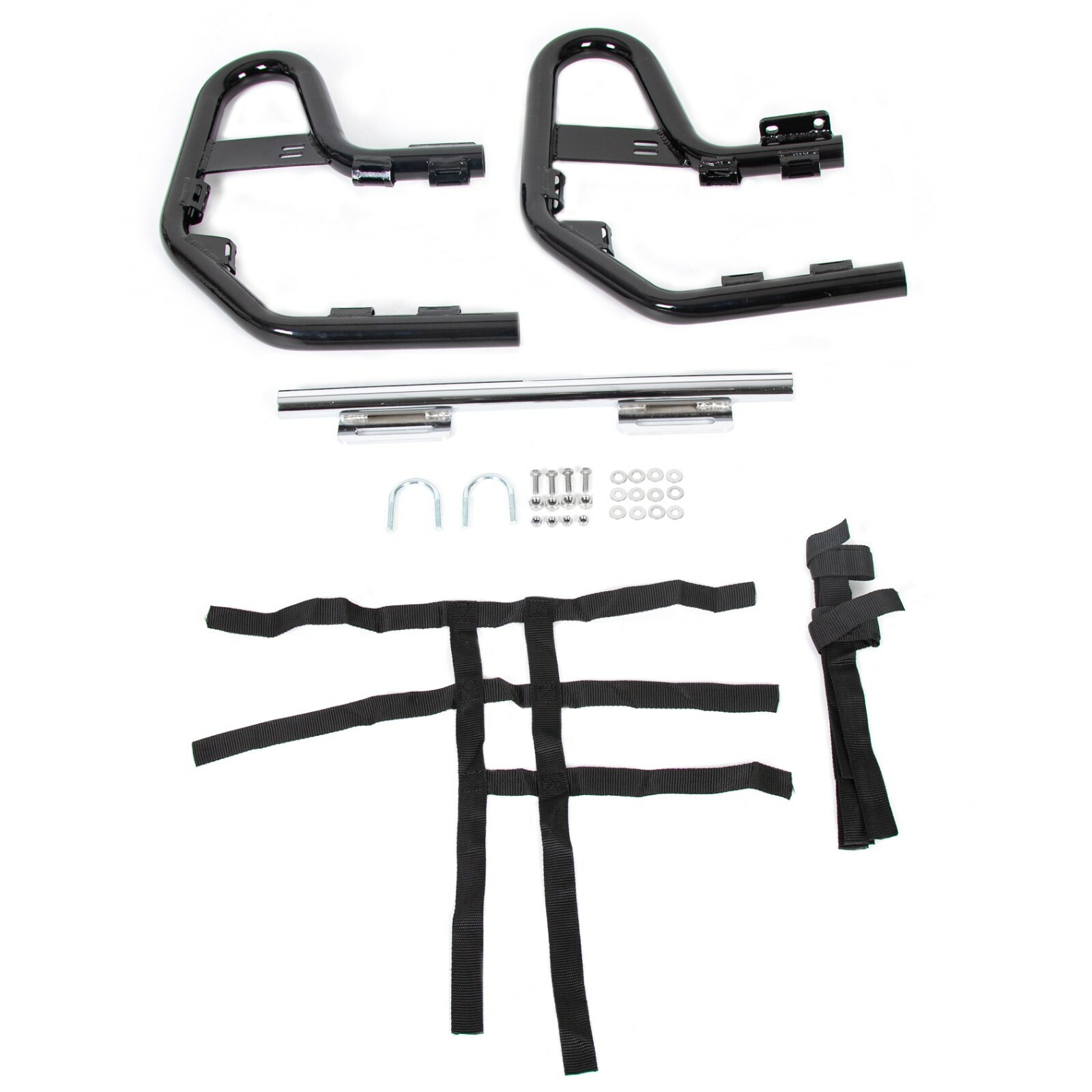 Aluminum Nerf Bars Black bar Black nets For Honda TRX 250EX 250X Pair set 01-20