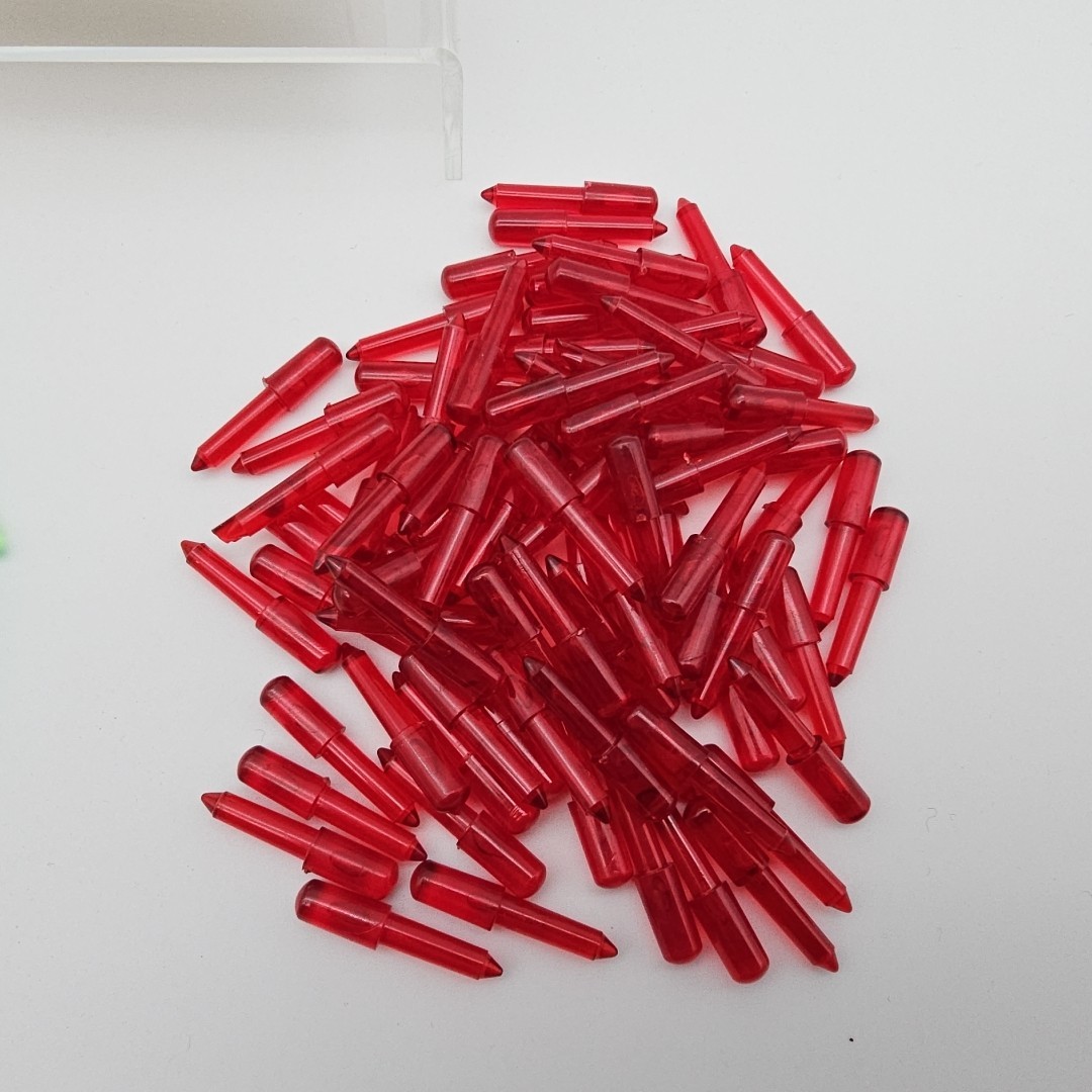 VTG Lite-Brite Pegs with 2 Storage Boxes Mixed Colors 1-1/8” Size Over 180 Pegs