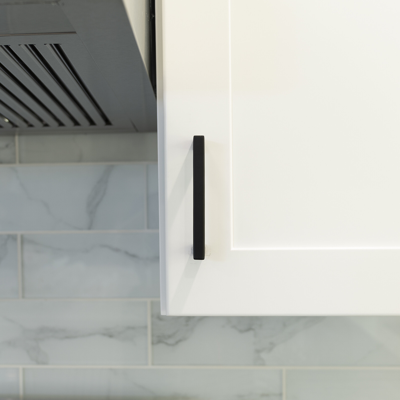 Matte Black Square Modern Cabinet Handles Pulls Kitchen Drawer Stainless Steel