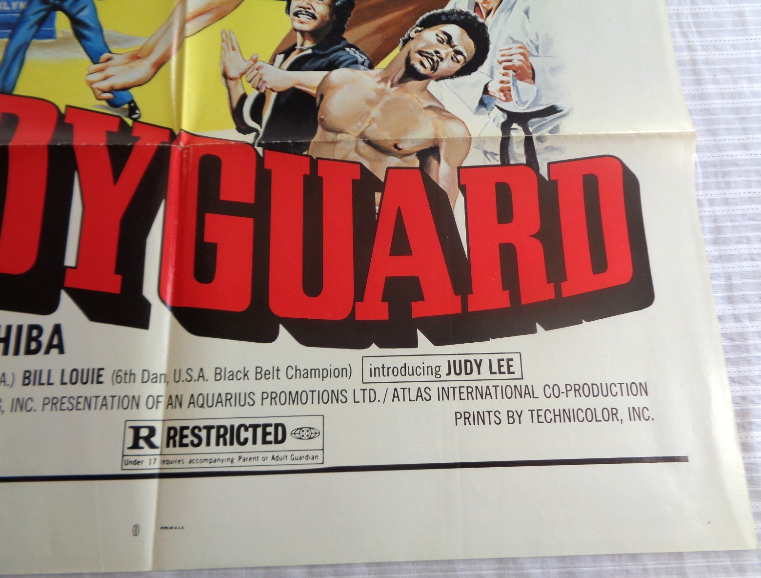 THE BODYGUARD Movie Poster 1976 - One Sheet Original - Sonny Chiba VG!