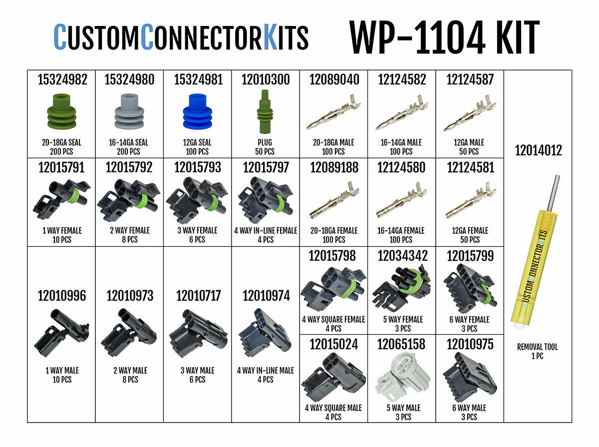 WP-1104 - Pro Weather Pack Connector Kit w/ Non-Ratcheting Crimp Tool