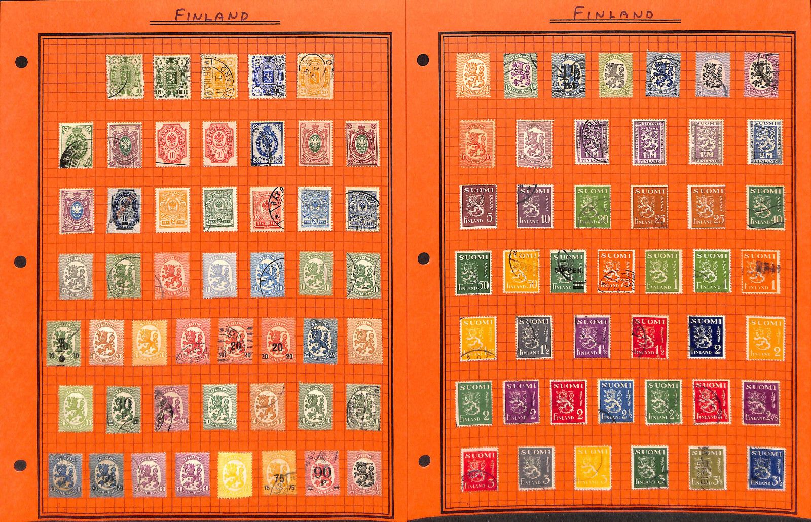 Finland Stamp Collection on 60 Scott Specialty Pages, 1856-1986 (BA)