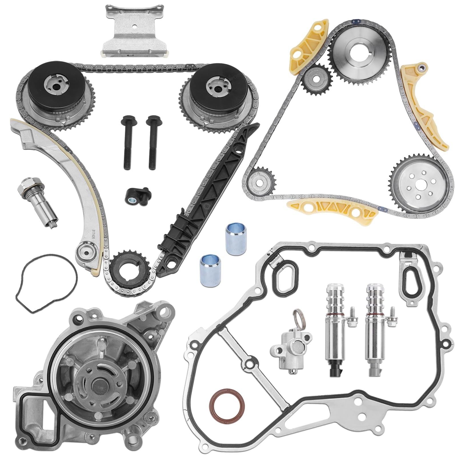 Timing Chain Kit with Water Pump For Chevy GMC Pontiac Buick Equinox 2.2L 2.4L