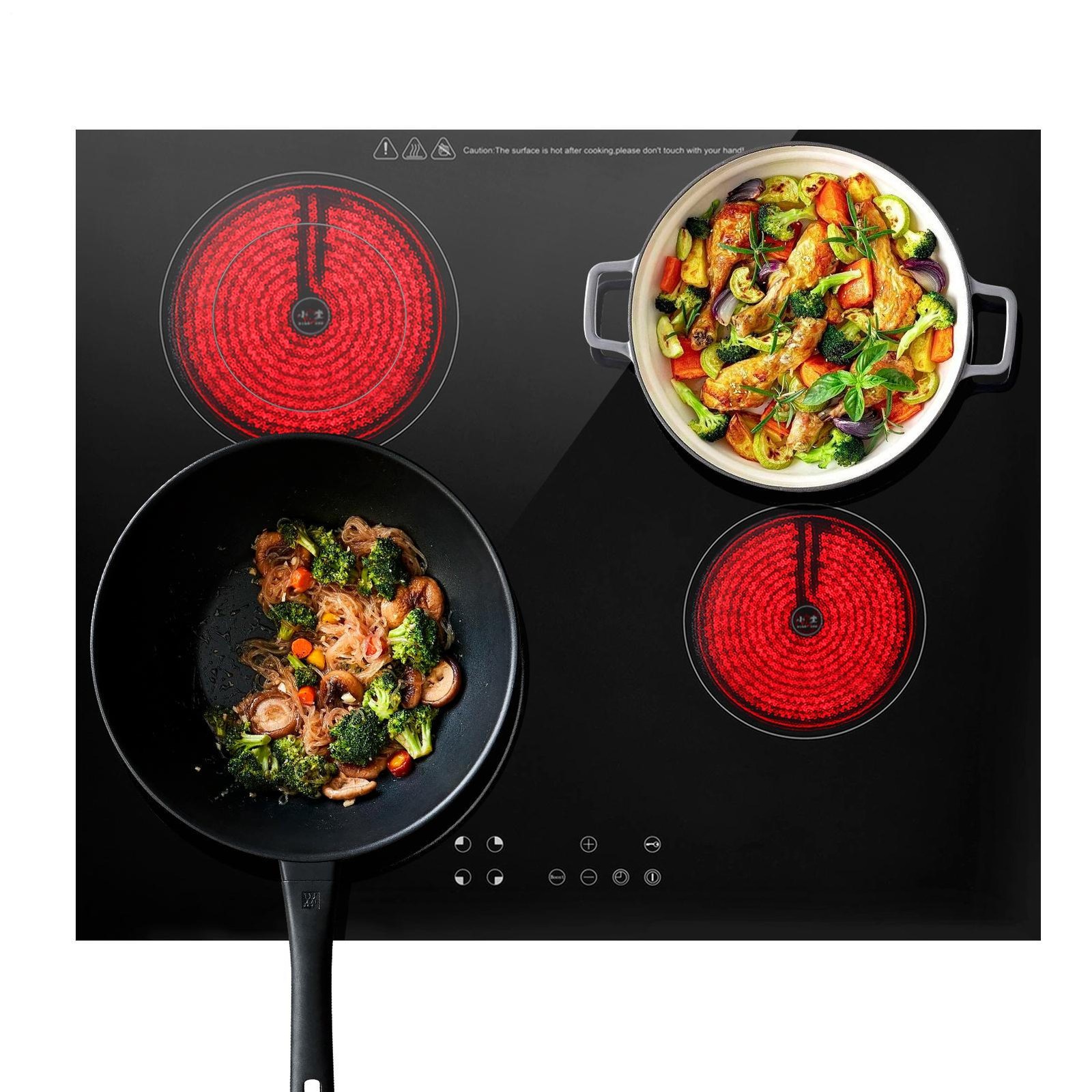 6800W Portable Induction Cooktop Countertop Four Cooker Burner Stove Hot Plate--