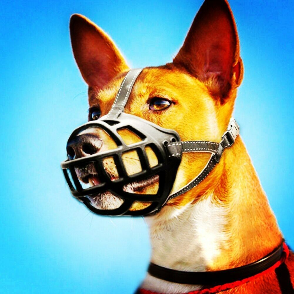 Dog Muzzle Pet Adjustable Breathable Soft Barking Silicone Anti Bite Mouth Mask